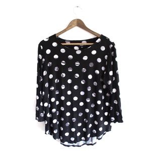 Premise 1X Polka Dot Plus Size Top